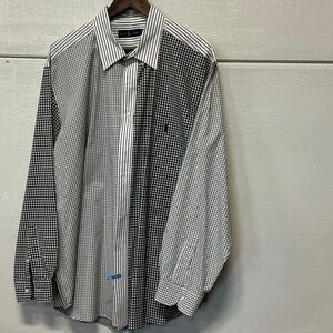 Polo by Ralph Lauren Black & White Mixed Check Button-Down Shirt